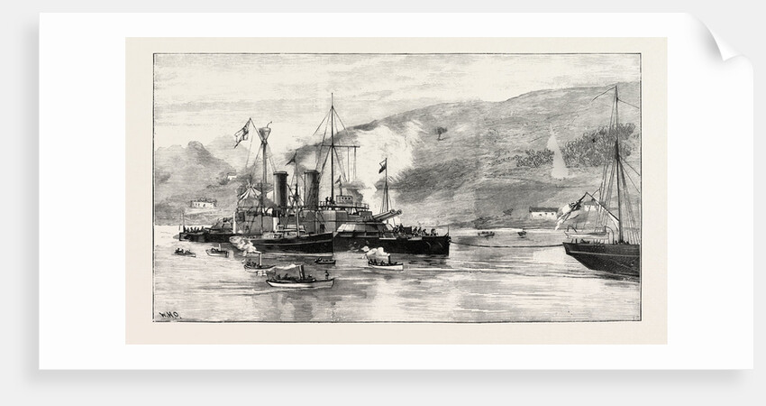 H.M.S. Howe Being Towed Into Ferrol Harbour, a Coruna, Galicia, Spain by Anonymous