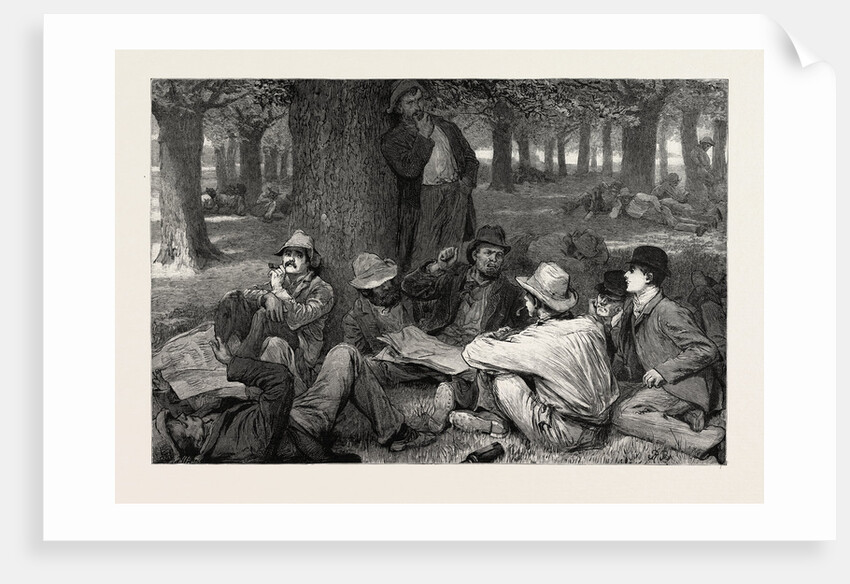 The Labour Market in Australia: The Unemployed Who Are Not Anxious for Employment, a Sketch in the Treasury Gardens, Melbourne by Anonymous