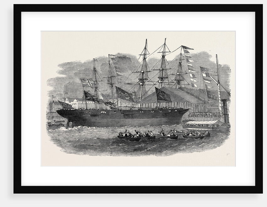 Launch of a War-Steamer at Limehouse Dockyard. by Anonymous