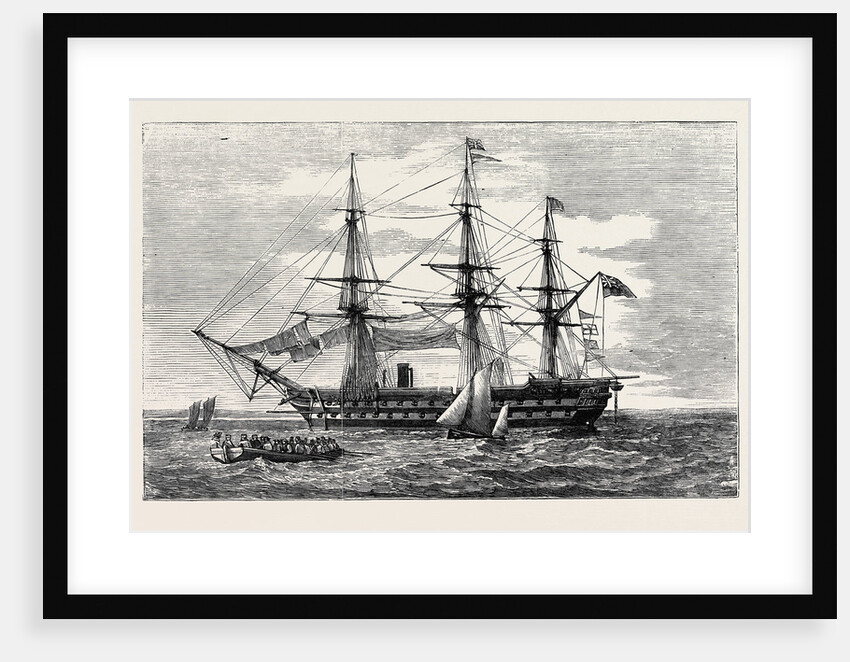The Baltic Fleet, the Exmouth, 91 Flag of Rear-Admiral Seymour by Anonymous