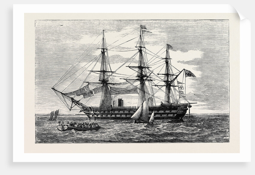 The Baltic Fleet, the Exmouth, 91 Flag of Rear-Admiral Seymour by Anonymous