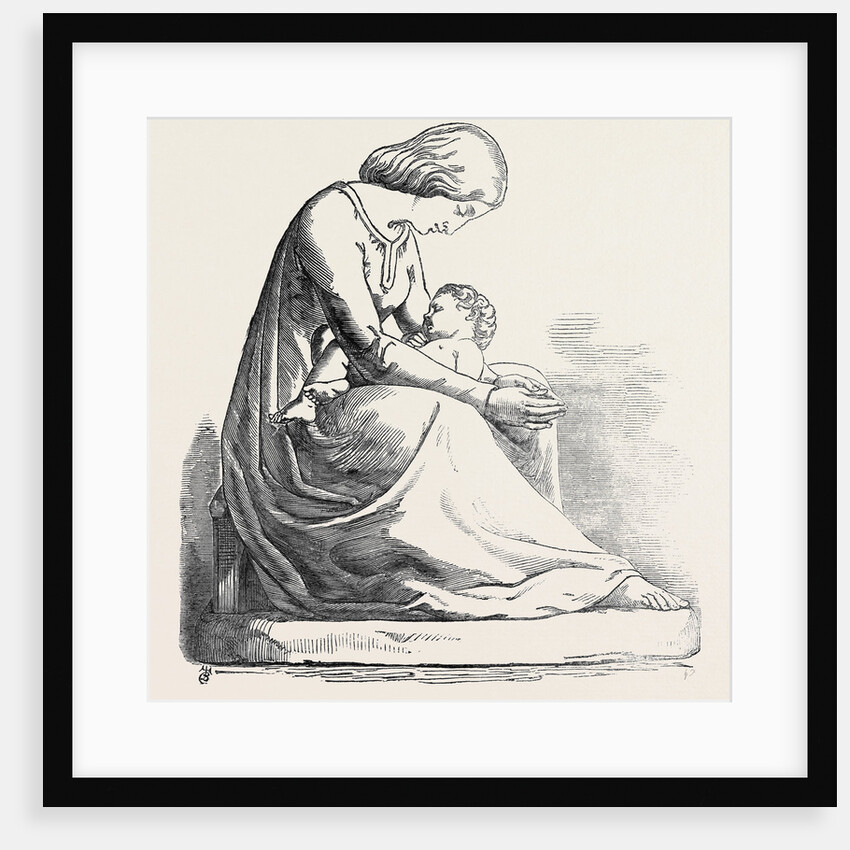 The Mother's Prayer. (Sculpture), Exhibition of the Royal Academy by Anonymous