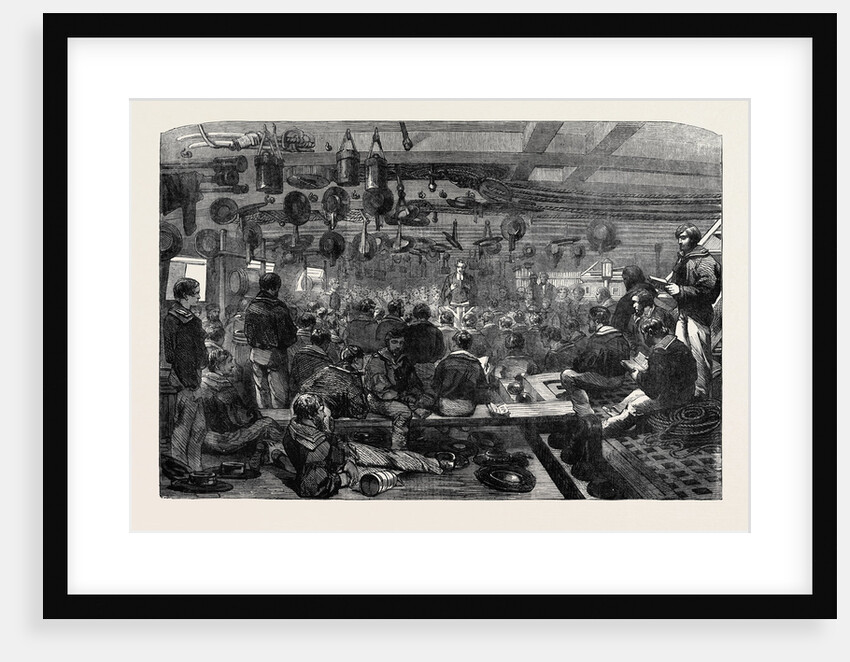 Sunday Morning Divine Service on Board the Caesar, in the Baltic Fleet by Anonymous