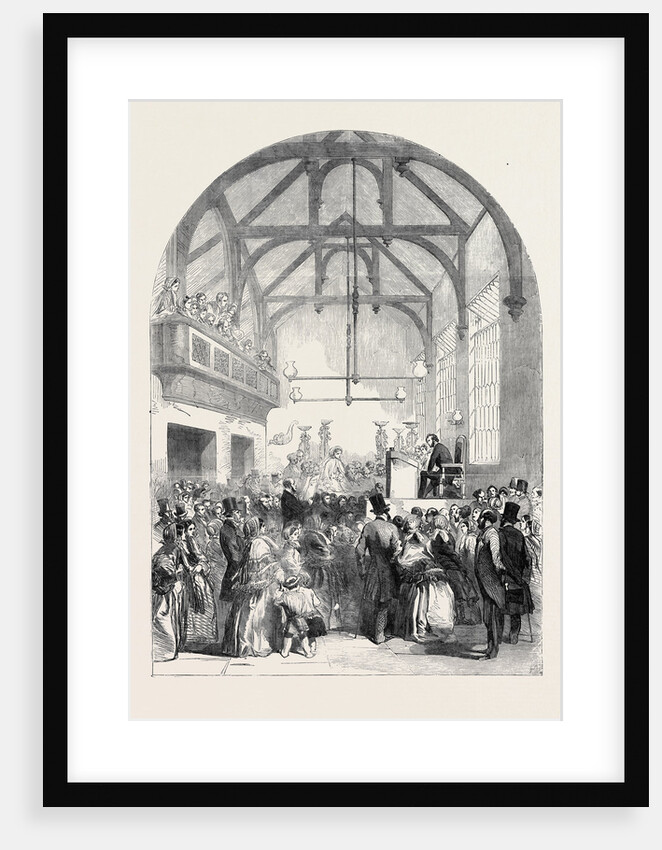 The Dunmow Flitch of Bacon Custom, Examination of Candidates in the Town Hall, at Great Dunmow by Anonymous