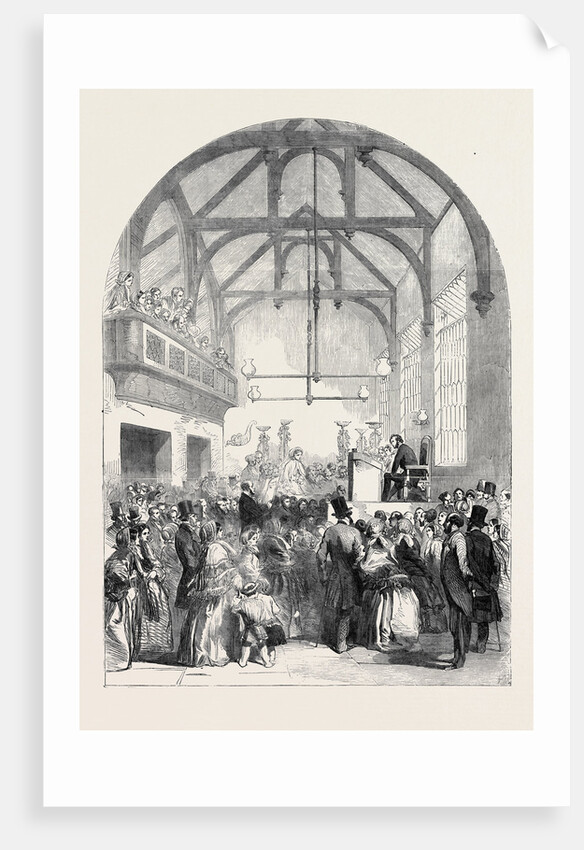 The Dunmow Flitch of Bacon Custom, Examination of Candidates in the Town Hall, at Great Dunmow by Anonymous