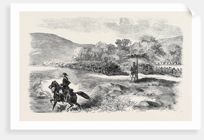 Sketches in the Crimea, Valley of Vorutzia: Turkish Batteries Commanding the Woronzow Road by Anonymous