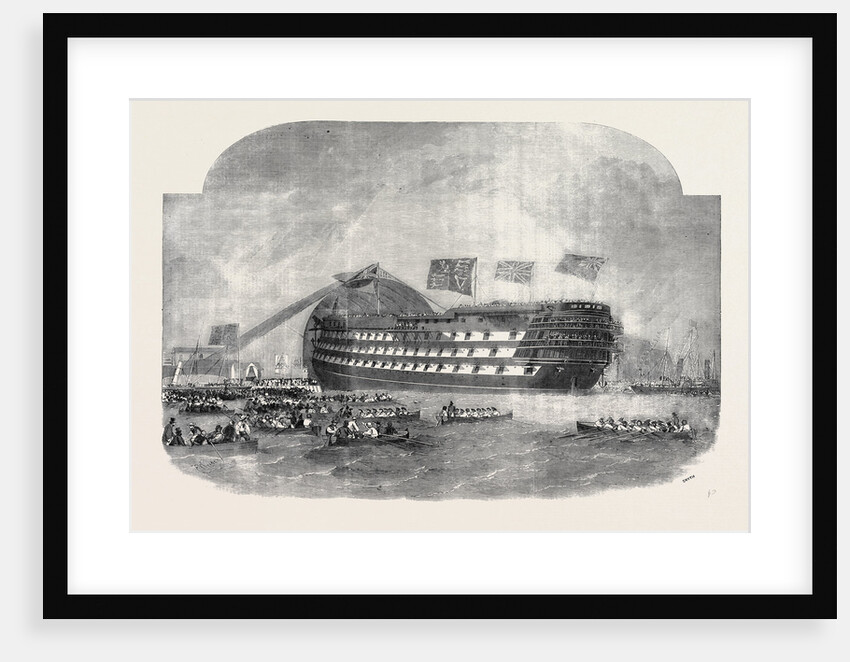 The Marlborough, Immediately after the Launch, at Portsmouth by Anonymous
