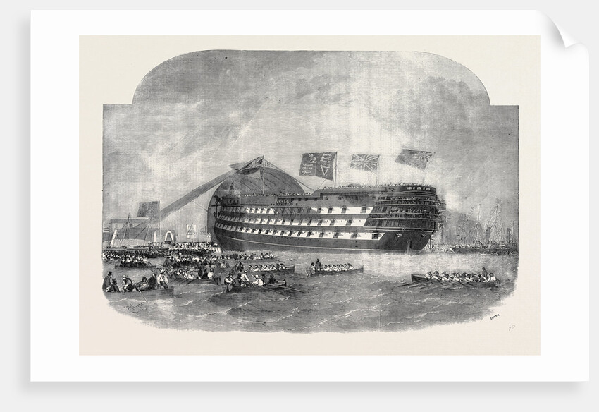 The Marlborough, Immediately after the Launch, at Portsmouth by Anonymous