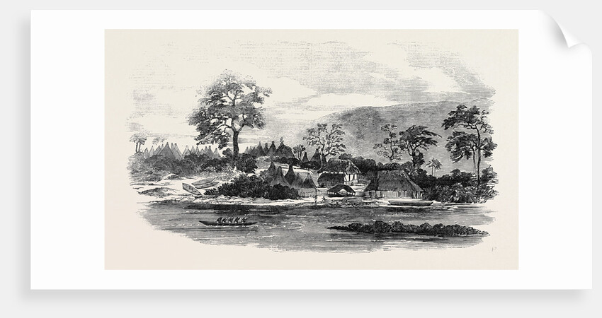 Part of the Mandingo Town of Malaghea, on the Mellicourie River, West Coast of Africa by Anonymous