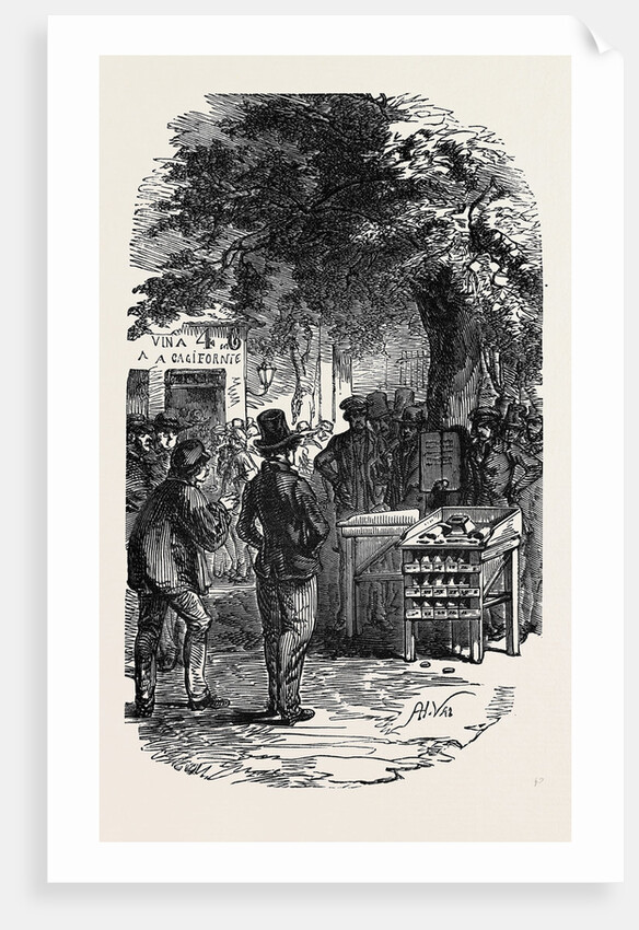 Popular Amusements of Paris: Exterior of a Cheap Wine Shop by Anonymous