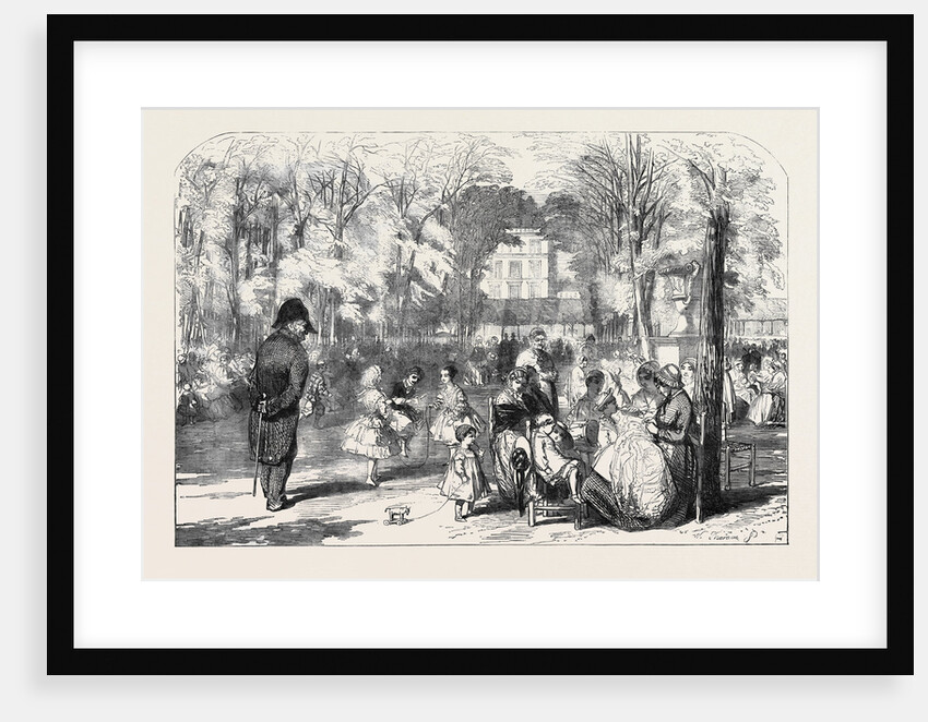 Scenes in Paris: The Gardens of the Tuileries by Anonymous
