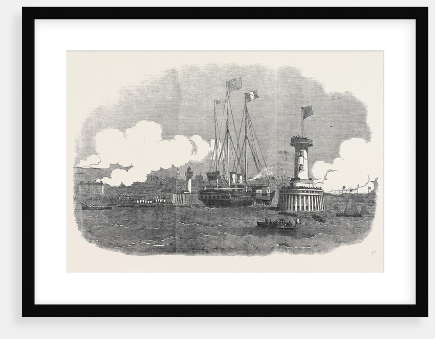 Her Maiesty's Visit to France, the Royal Yacht Entering Boulogne Harbour by Anonymous