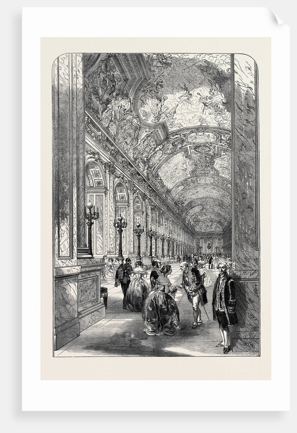 The Galerie Des Glaces, in the Palace of Versailles by Anonymous