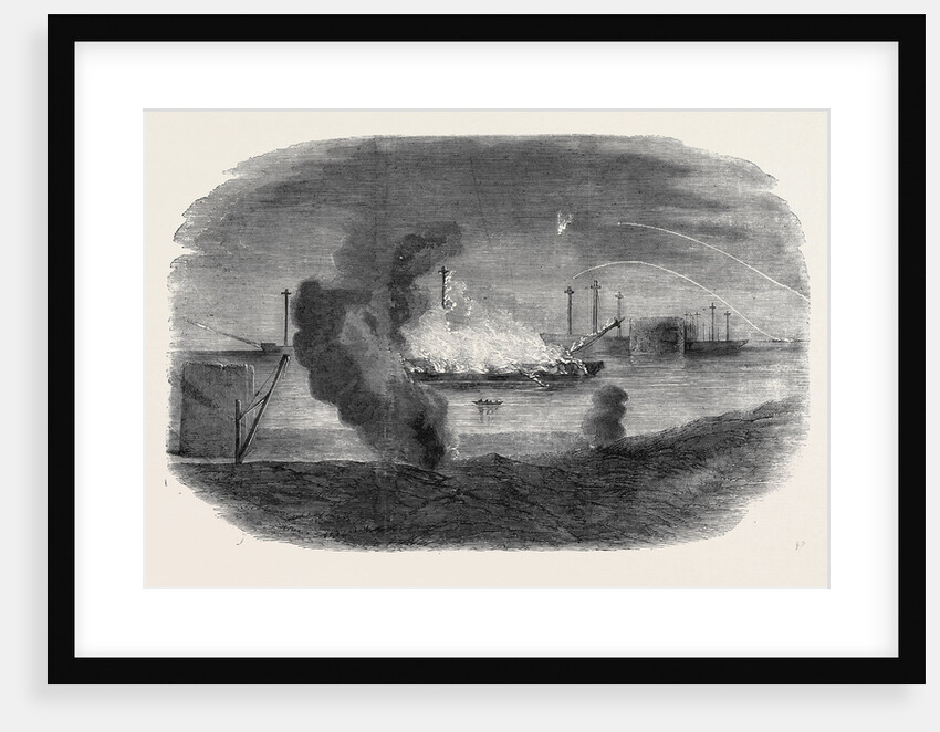 Burning of the Santa Maria Frigate in Sebastopol Harbour by Anonymous