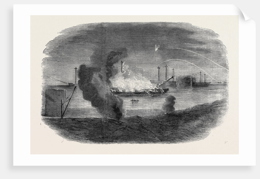 Burning of the Santa Maria Frigate in Sebastopol Harbour by Anonymous