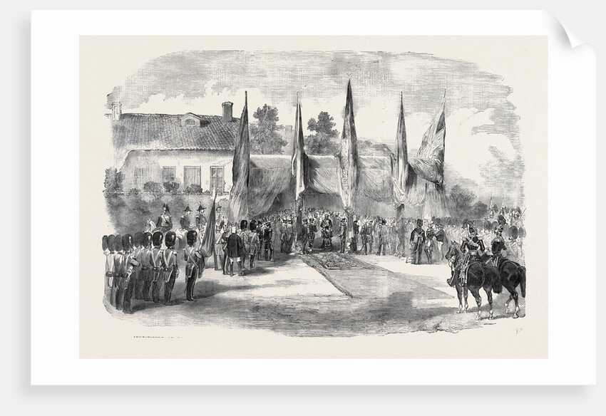 Investiture of the Order of the Bath, by Lord Stratford De Redcliffe, Before Sebastopol by Anonymous