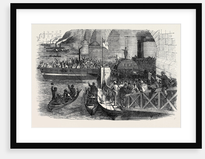 Departure of the Army Works Corps from London Bridge, for the Crimea. by Anonymous