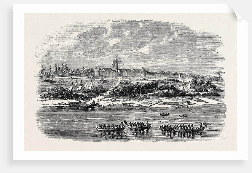 The Arctic Expedition and Forlorn Hope Leaving Fort Resolution, in Search of Sir John Franklin's Party. by Anonymous