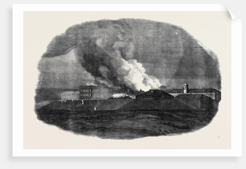 The Siege of Sebastopol, Destruction of the Southern Part of the Large Barracks by Anonymous