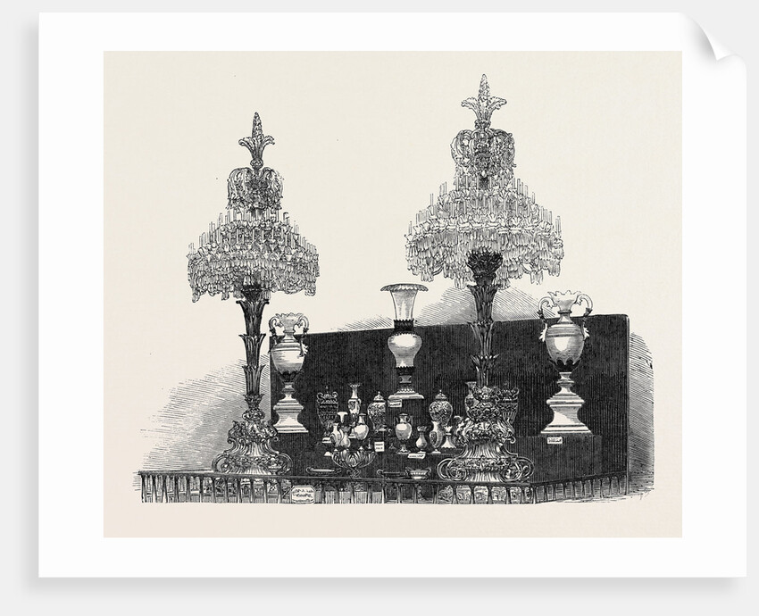 The Paris Universal Exhibition: French Glass Manufactures in the Nave Stall of the Paris Exhibition. by Anonymous