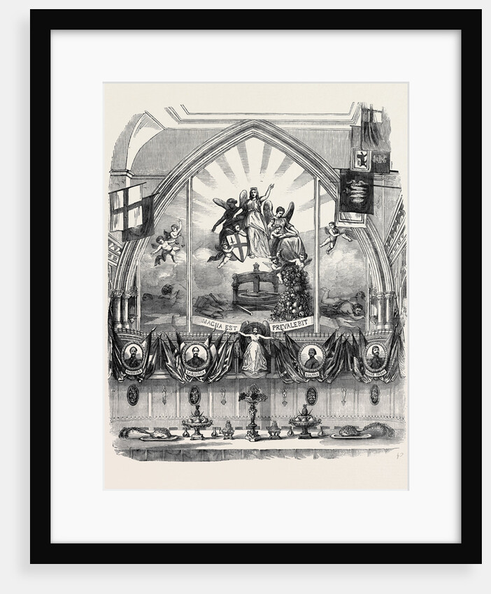 Decoration of Guildhall on Lord Mayor's Day, East End. by Anonymous