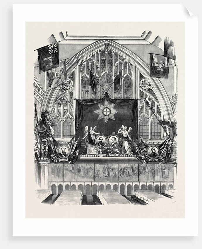 Decoration of Guildhall on Lord Mayor's Day, West End. by Anonymous