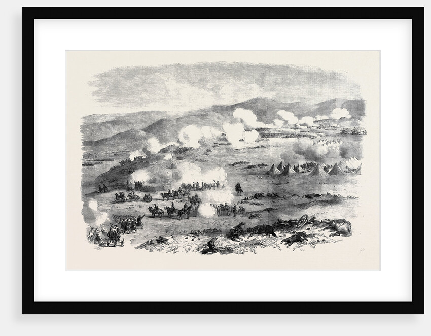 Battle on the Heights of Kars, the Fight Near Tahmasb-Tabia, Sketched by an Officer Engaged by Anonymous