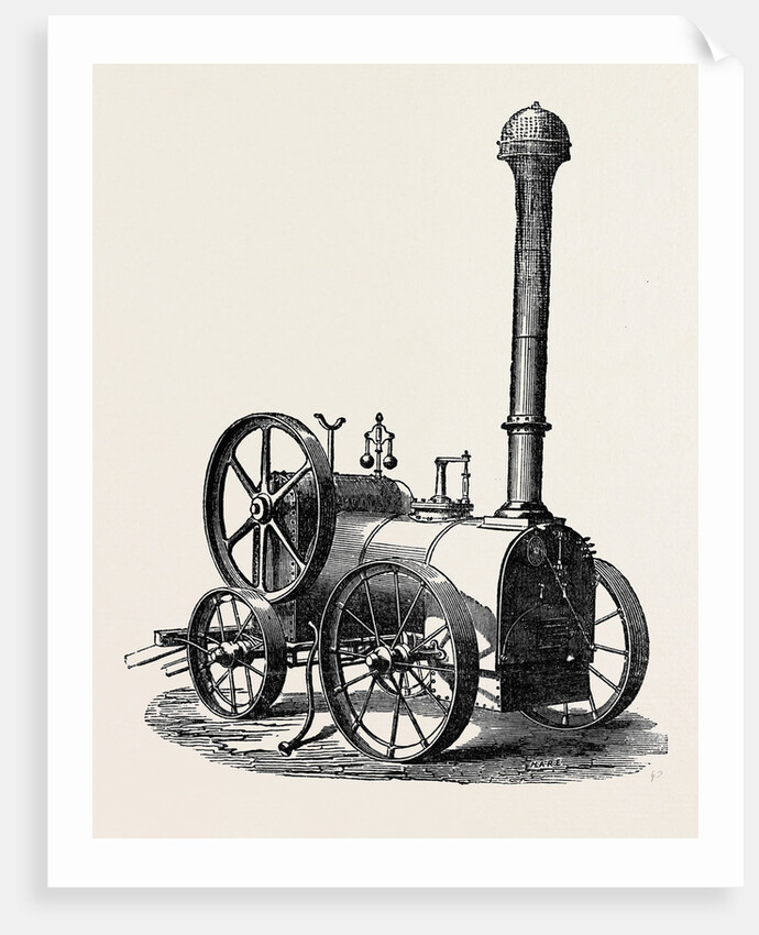 Side View of Tuxford and Sons' Prize Portable Steam Engine by Anonymous