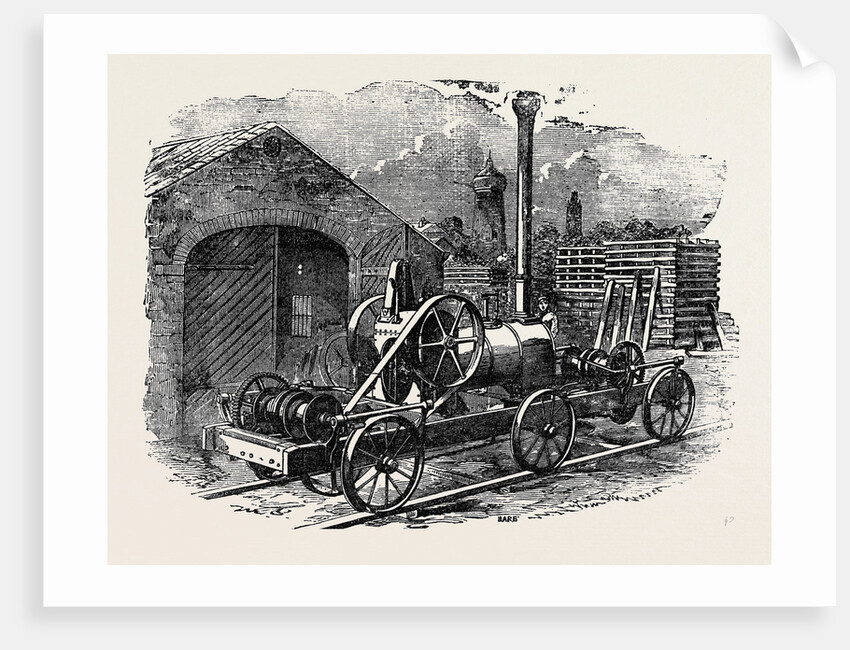 Tuxford and Sons' Steam Pile-Driving Engine, with Two Double Acting Purchases for Lifting Four Rams at a Time. by Anonymous