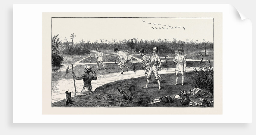 Crossing the Pitch Lake in the Island of Trinidad, West Indies by Anonymous