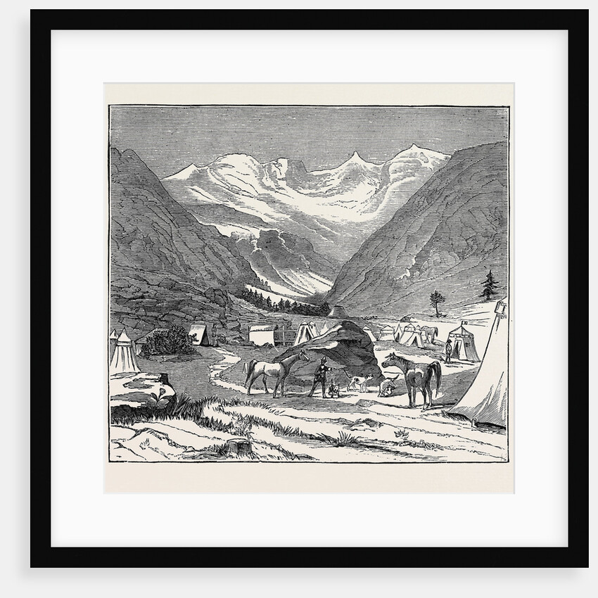 The King of Italy's Hunting Quarters in the Aosta Valley: Encampment of Valmiana, Near Cogne by Anonymous