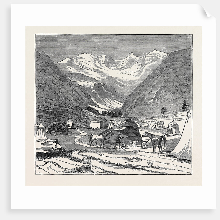 The King of Italy's Hunting Quarters in the Aosta Valley: Encampment of Valmiana, Near Cogne by Anonymous
