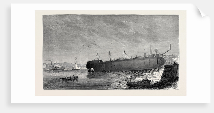 The Attempt to Launch the Ironclad Independencia Built for the Brazilian Government, August 15, 1874 by Anonymous