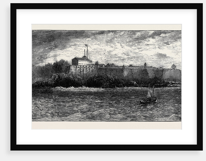 The Escape of Marshal Bazaine, View of the Terrace from which He is Said to Have Let Himself Down to the Sea by Anonymous