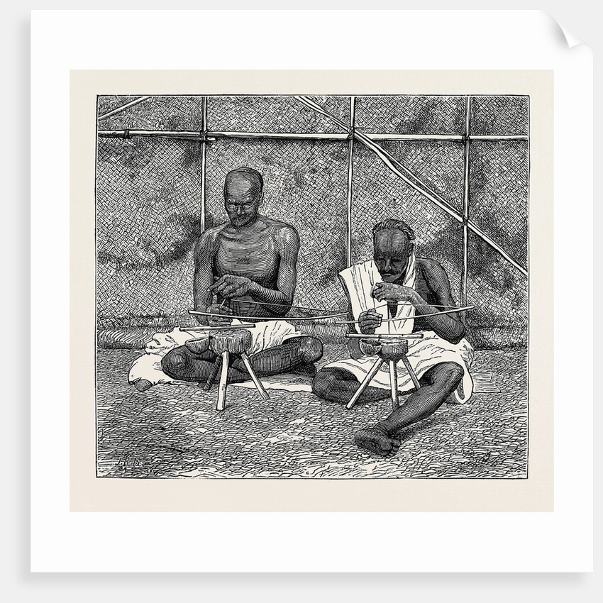 The Ceylon Pearl Fishery, Drilling Holes in the Pearls by Anonymous