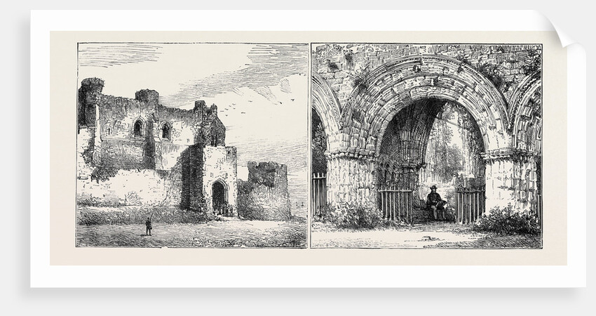 Piel Castle and West Doorway, Furness Abbey by Anonymous