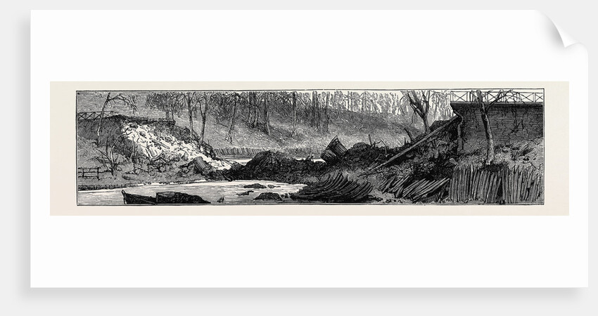 The Explosion on the Regent's Canal: The Canal, the Navigation Blocked by the Fallen Bridge, October 10, 1874 by Anonymous