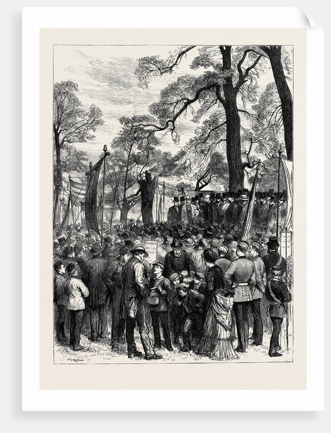Hospital Saturday, Archbishop Manning Addressing the Meeting in Hyde Park, October 17, 1874 by Anonymous