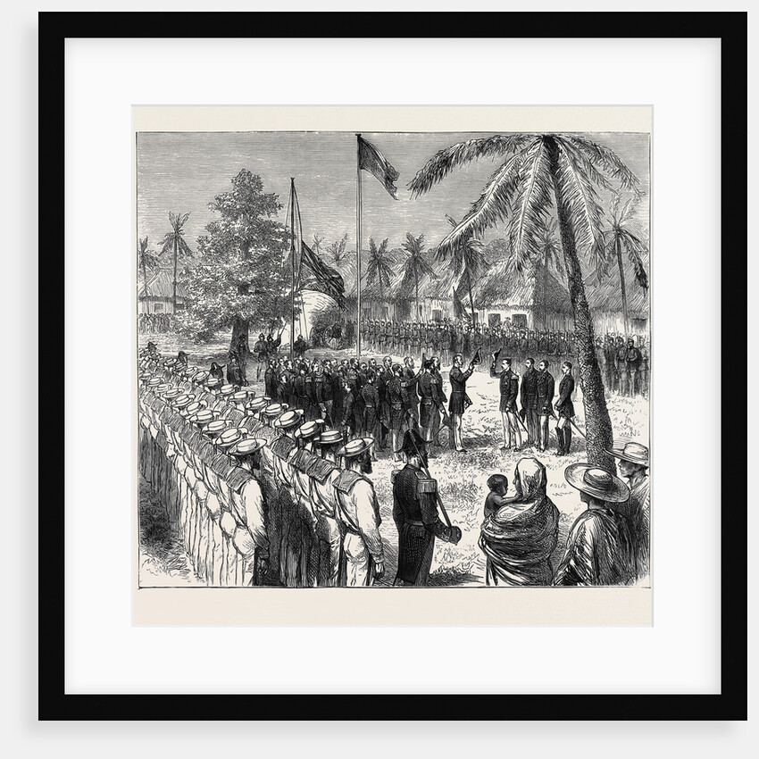 The Recent Outrage on the British Consul at Guatemala: The Guatemalan Troops Saluting the British Flag in the Plaza, San José, 4th September, 1874 by Anonymous