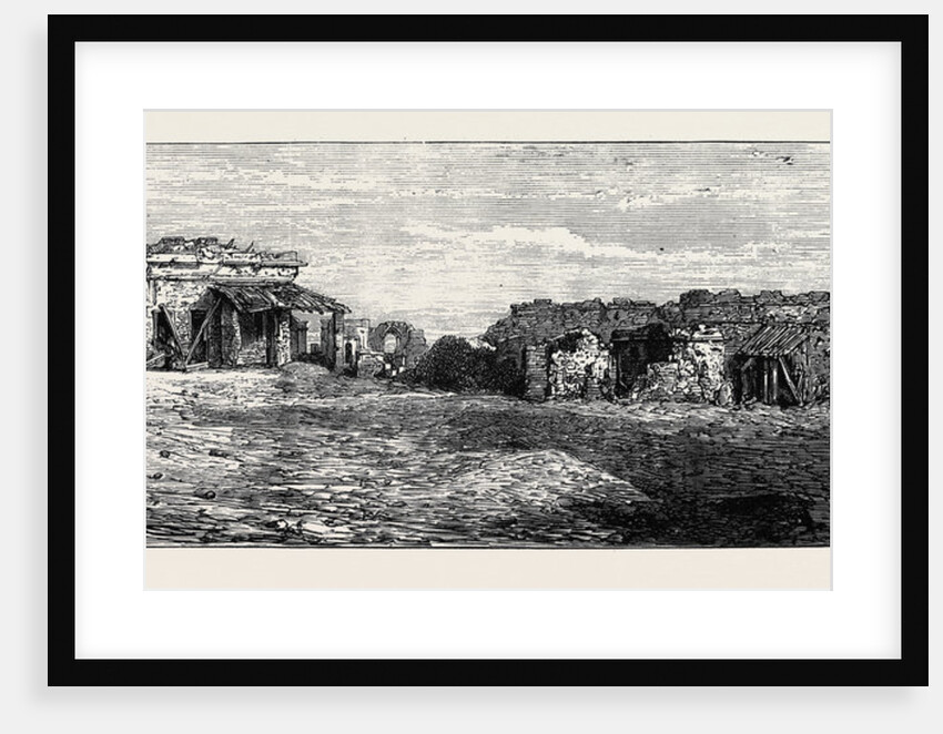 Barracks at Cawnpore, Defended by General Wheeler in 1857, Until Reduced to This Condition, Indian Rebellion by Anonymous