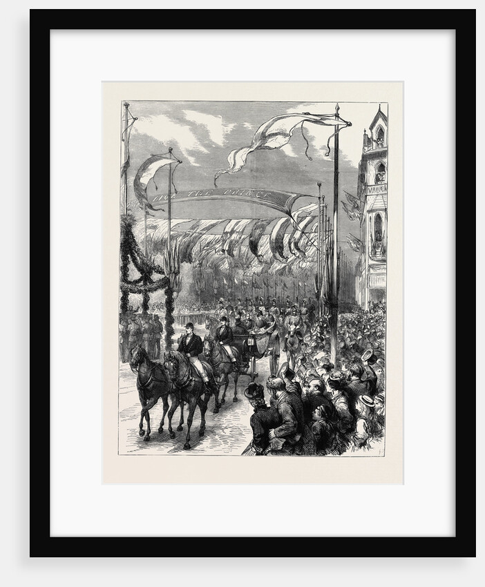 The Prince and Princess of Wales at Birmingham, the Procession Passing Down Great Hampton Street, November 14, 1874 by Anonymous
