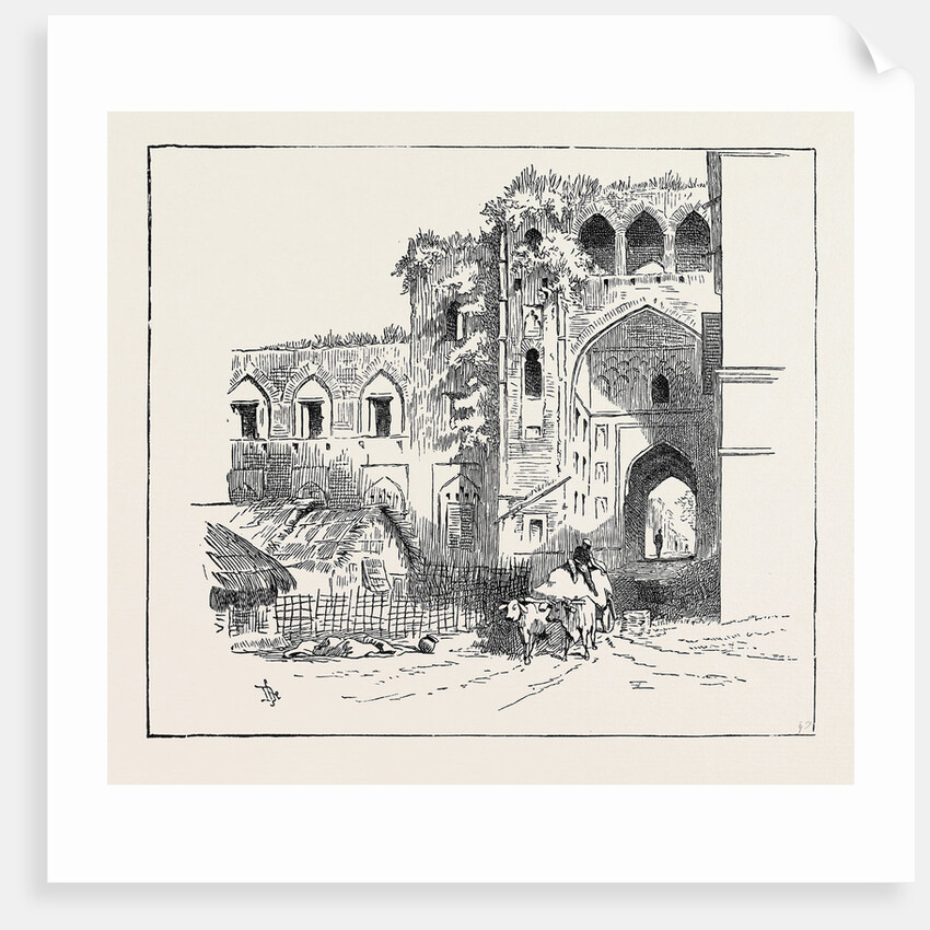 Sketches of Ancient Buildings at Dacca, Bengal: Ruined Gateway of the Ancient Fort by Anonymous
