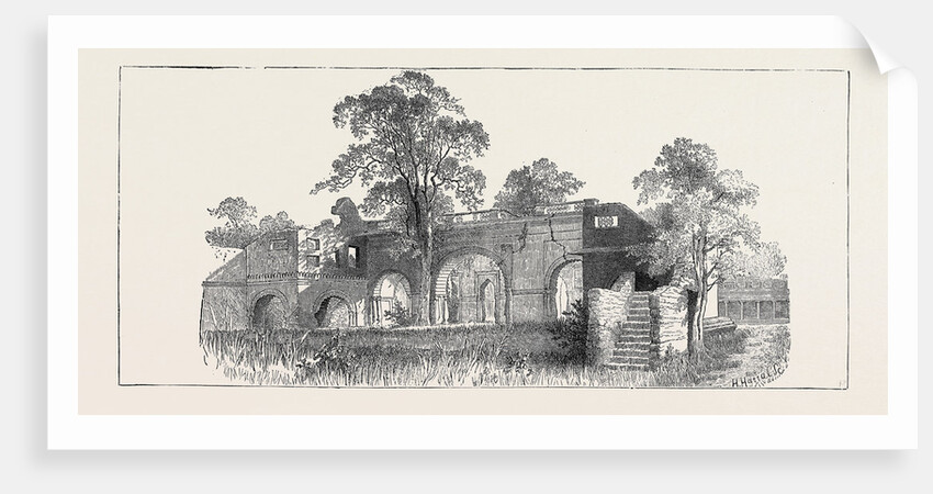 Sketches of Ancient Buildings at Dacca, Bengal: Ruins of the Nawab-Baree by Anonymous