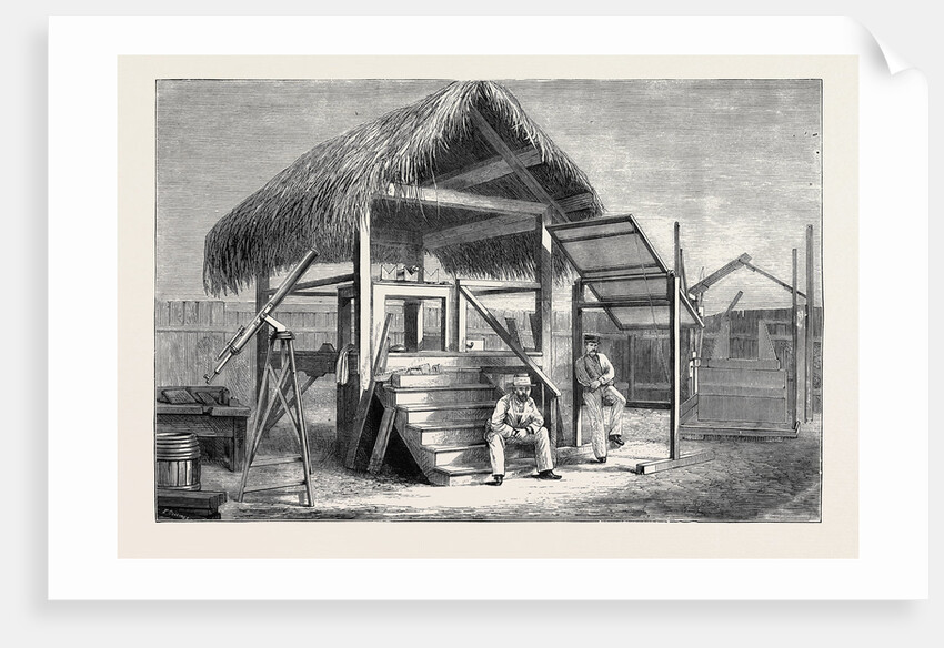 The Forthcoming Transit of Venus: Shed at Honolulu from which the Model of Venus is Observed, and One of the Portable Transit Instruments by Anonymous