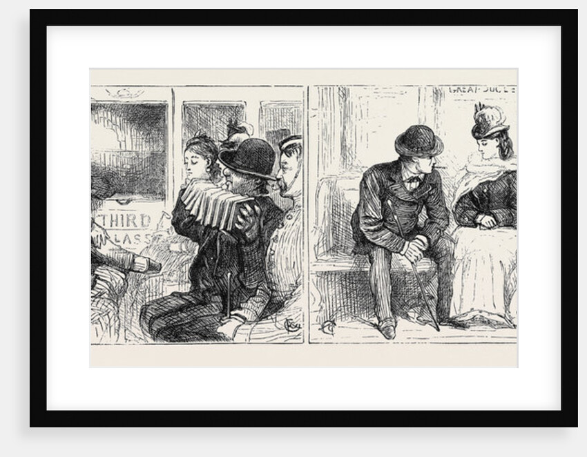 The Humours of Boxing Day: Music Underground, Sketch on a Wristband by Anonymous