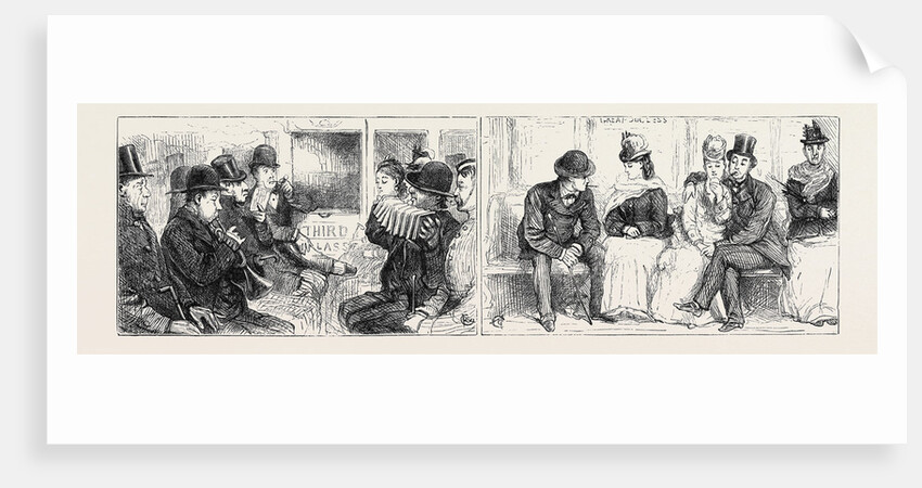 The Humours of Boxing Day: Music Underground, Sketch on a Wristband by Anonymous