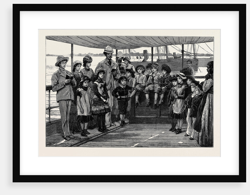 The Crisis in Egypt: Alexandria: Sunday-School on Board the Refugee-Ship Rosina by Anonymous