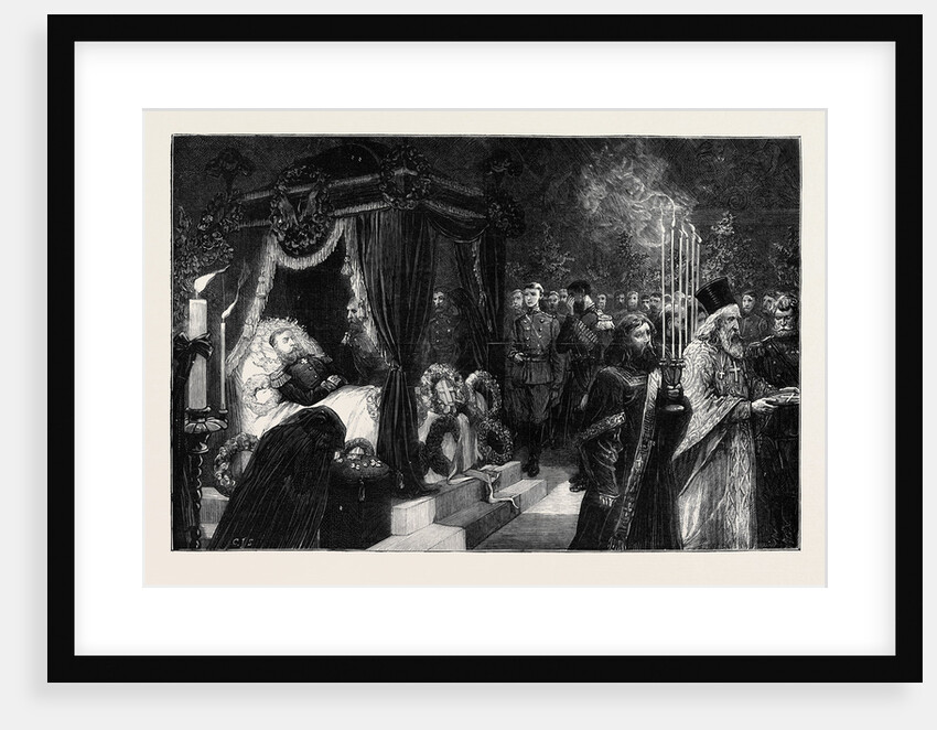 The Late General Skobeleff Lying in State in the Church of Tryëch Swjatitelei, Moscow, Russia by Anonymous