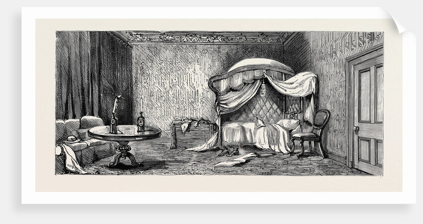 The Occupation of Alexandria: Arabi Pasha's Bedroom in the Arsenal, Now Occupied by Officers of the Navy and Marines by Anonymous