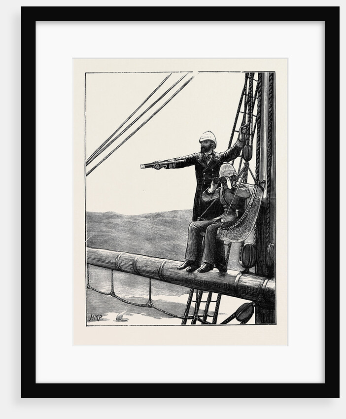 On Board H.M.S. Carysfort in the Suez Canal by Anonymous